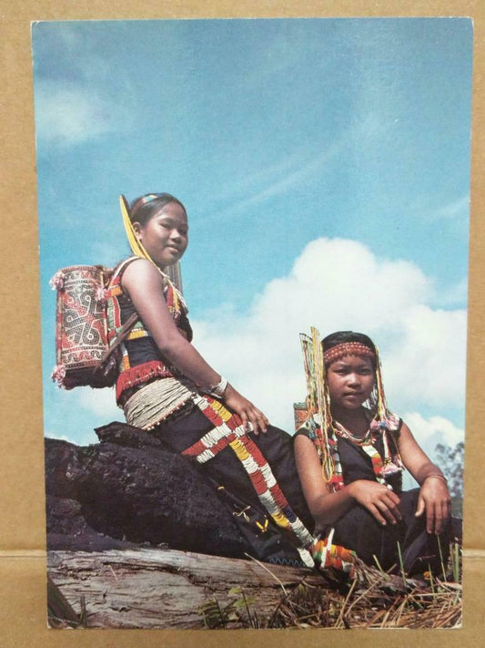 LUCKYPIGEON Beautiful Girls In Traditional Wear Sepulot Malaysia Postcard C2012