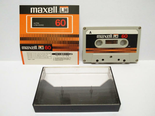 Used Blank Tapes Maxell LN 60 Mins Ultra Low Noise Japan Cassette x 01 (CT045)