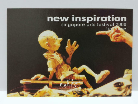 LUCKYPIGEON888 Singapore Arts Festival Pinocchio Puppet 2000 Ad Postcard (E0174)
