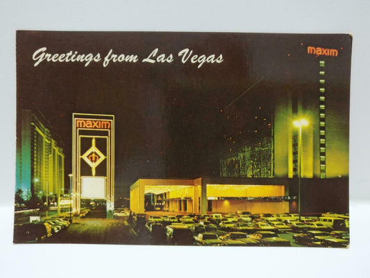 Vintage Las Vegas Nevada The Strip Maxim Hotel Casino Color USA Postcard (P628)