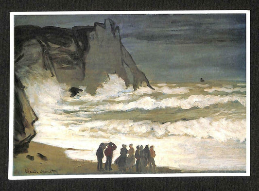 LUCKYPIGEON Monet Claude Mountains Sea Abstract Art Painting Postcard (C1682)