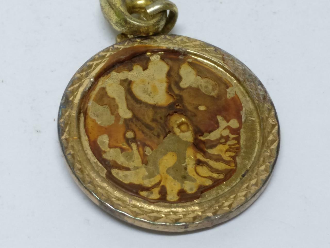 LP888 Jesus S. Franciscus Assisiensis Confessor Gold Tone Keyring Keychain F/S B790