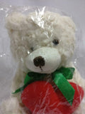 Valentine White Teddy Bear Love Heart Stuffed Animal 7" Plush Toy F/S (PTY025)