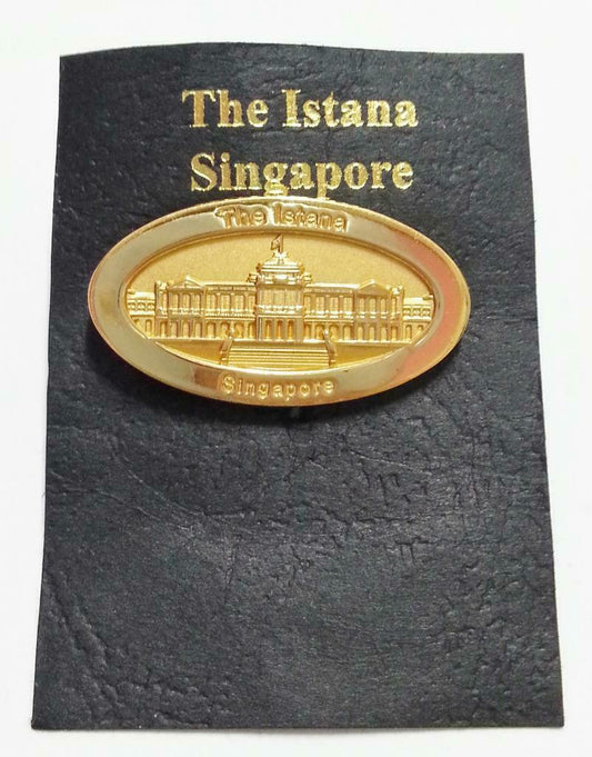Rare Singapore The Istana 总统府 Gold Tone Pin Badge Souvenir F/S (A220)