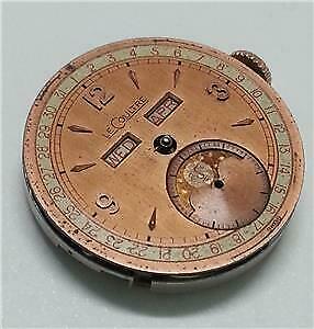 Vintage Jaeger LeCoultre Moonphase Watch Movement & Dial For Parts