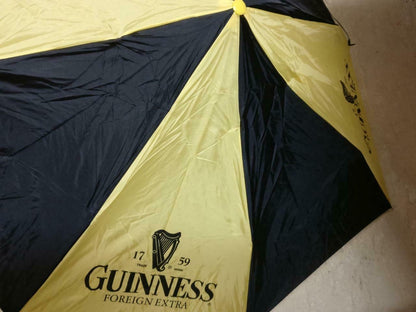 Unused Guinness Beer Black & Yellow Promo Advertising Umbrella (A2173) *2