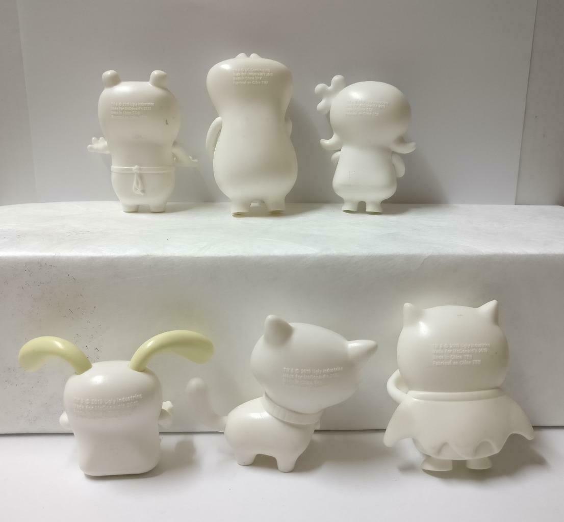 Singapore McDonalds White Ugly Dolls Cute Figure Toys x6 Lot F/S (FTY011) *F