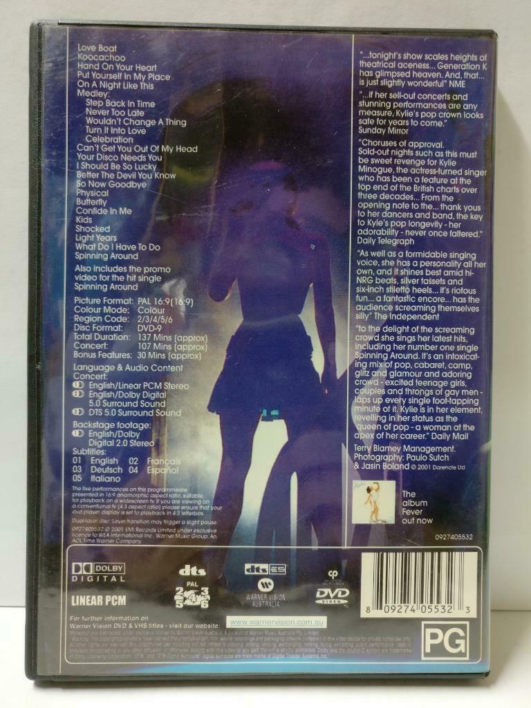 Kylie Minogue Live In Sydney Collector's Series Australia DVD (CD852)