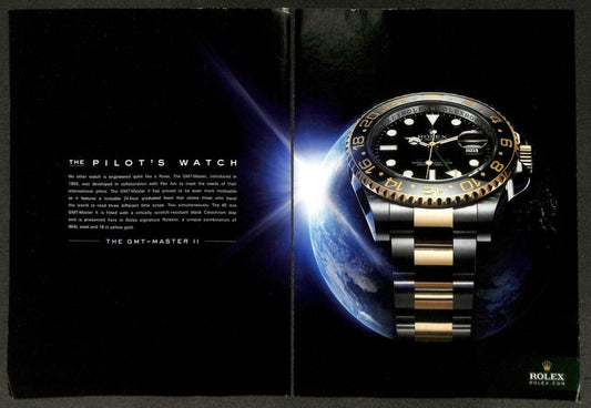 2010 Rolex Watch GMT - Master II Magazine Advertisement Print Ad x 2 (P948)