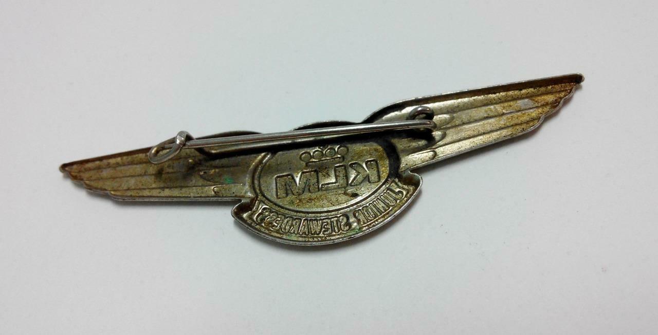 Rare Vintage KLM Airline Junior Stewardess Pin Badge F/S (B336)