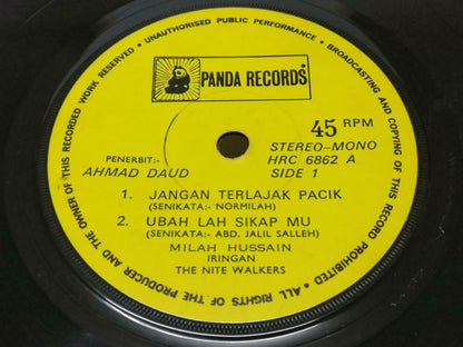 Rare Malaysia Teen Girl Milah Hussain & The Nite Walkers Band Malay EP 7" EP380
