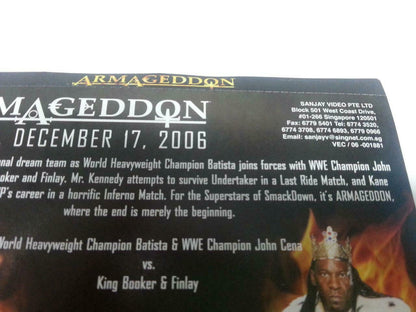 WWE WWF Wrestling RAW Armageddon 2006 Singapore Only 4x VCD Video CD OOP (A854)