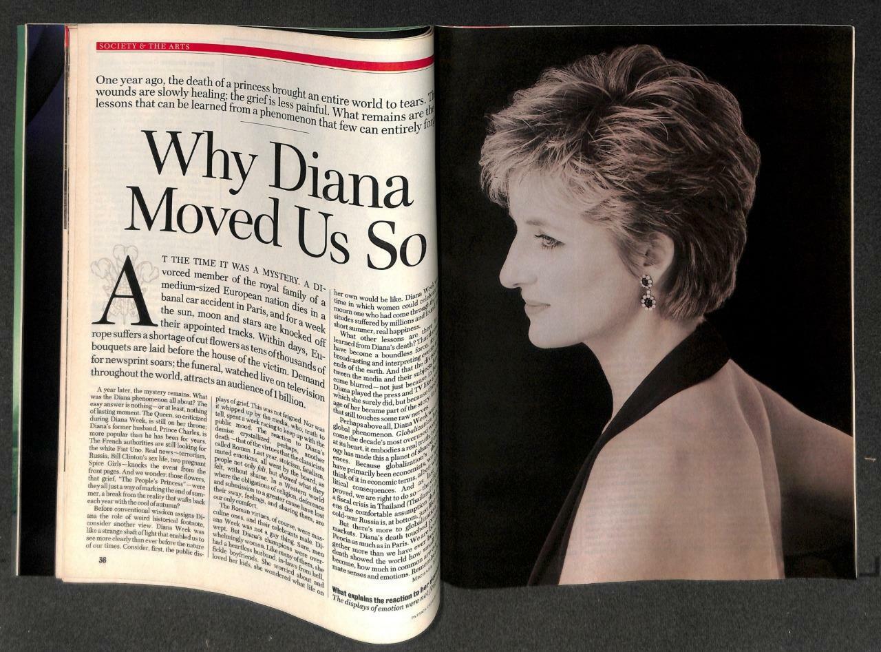 Singapore Newsweek Magazine 1998 The Diana Legacy Princess Diana Yeltsin M004