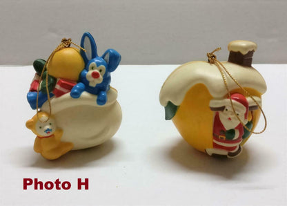 Vintage Christmas X'mas Tree Ornaments Snowman Santa Bundle Lot x01 F/S (A2243)