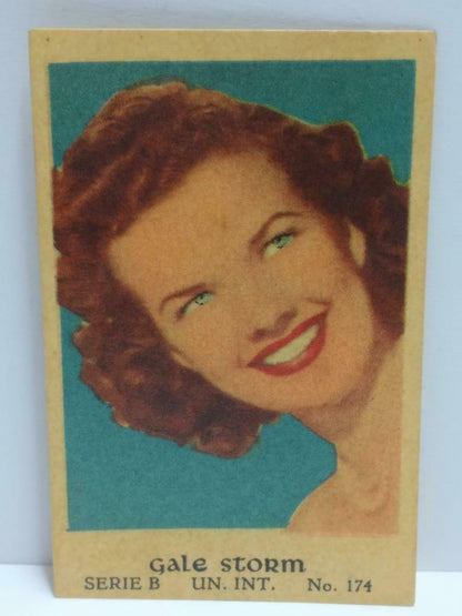 Vintage Actress Gale Storm Colour Mini Photo Trading Card F/S (A2338)