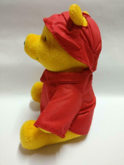 McDonald's Winnie The Pooh Red Raincoat 7" Plush Soft Toy F/S (PTY106)