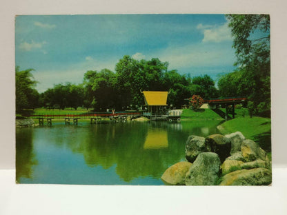 Vintage Malaysia Taman D.R. Seenivasagam Ipoh Perak Garden Postcard (P827)