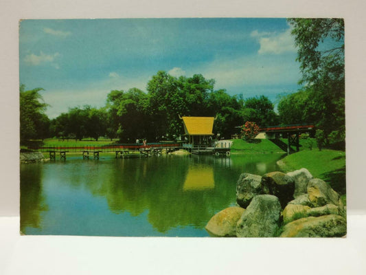 Vintage Malaysia Taman D.R. Seenivasagam Ipoh Perak Garden Postcard (P827)