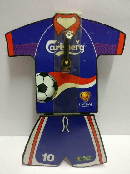 Rare Unused Carlsberg Portugal Euro 2004 Football Jersey Clock In Box (A2152) *2