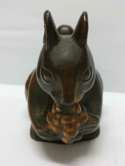Rare 70's Vintage 崇僑銀行 Singapore Chung Khiaw Bank UOB Coin Bank Squirrel (A1652)