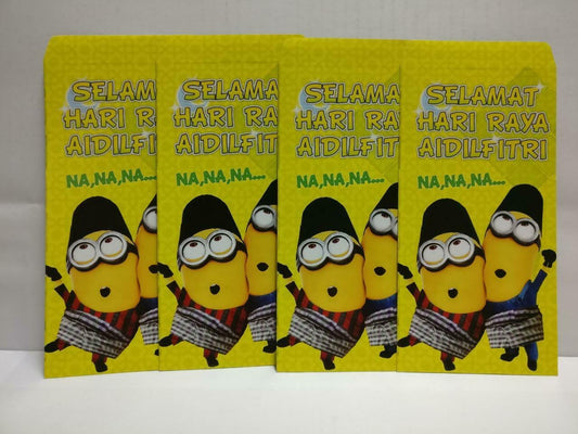Minion Malay New Year Yellow Packets Despicable Me Pocket Envelope 4pcs (AC367)