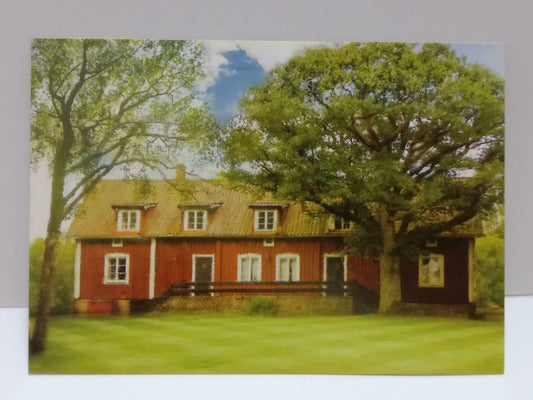 LUCKYPIGEON888 Sweden Osby House Trees Scenery Ad Postcard (E0091)