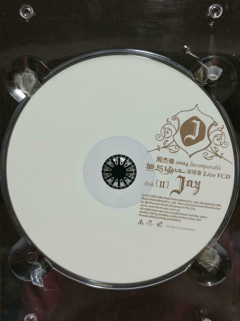 Taiwan Jay Chou 周杰伦 无与伦比演唱会 2004 Rare Singapore Video CD 3 x VCD (CD838)