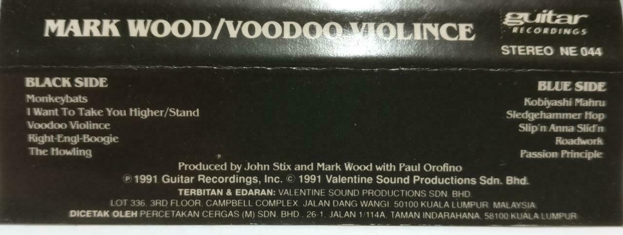 Mark Wood Voodoo Violince Violin Sexy Lady Rare Malaysia English Cassette CT561