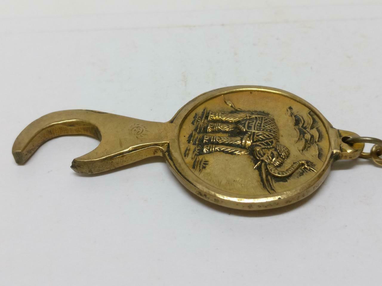 LP888 Vintage Crocodile Farm Elephant Bottle Opener Copper Keychain keyring F/S B709*