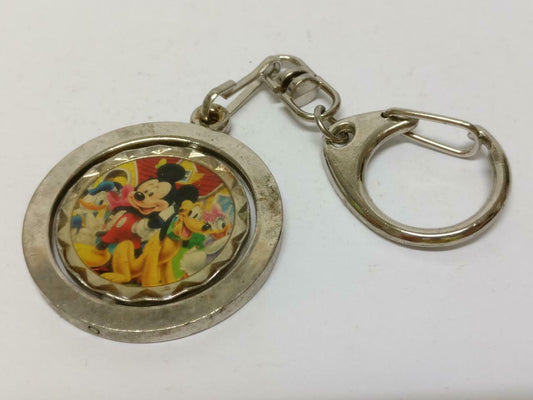 LP888 Vintage Disney Mickey Mouse Duck Pluto Dog Metal Souvenir Keychain F/S (B779)
