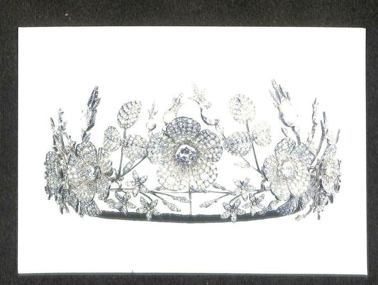 LUCKYPIGEON Jean-Baptiste Fossin Diamonds Flowers Tiara Postcard (C1645)