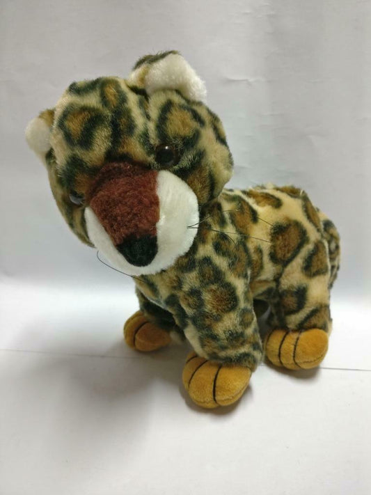 Cute Baby Leopard Wild Cat Cub 7" Plush Soft Toy F/S (PTY095)