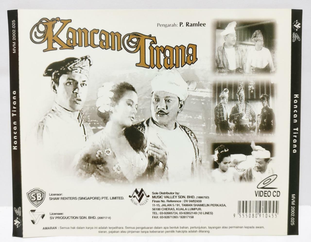 Singapore Shaw Brother Malay Movie Kancan Tirana P.Ramlee Melayu 2x VCD Video CD CD742