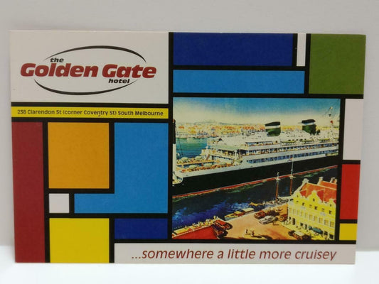 LUCKYPIGEON888 The Golden Gate Hotel Cruise 1997 Australia Ad Postcard (E0279)