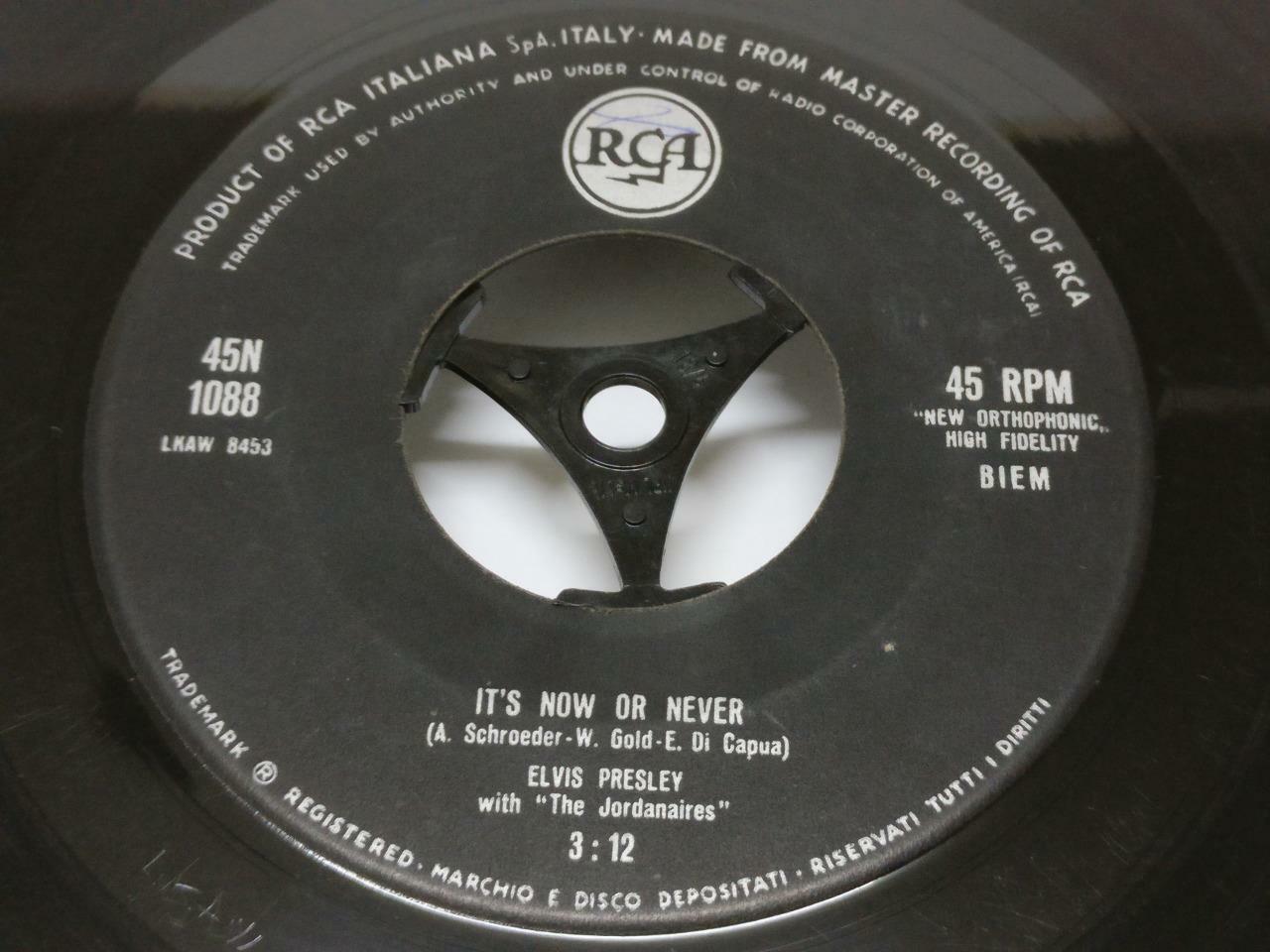 Elvis Presley The Jordanaires It's Now Or Never Italy 7" English EP EP046