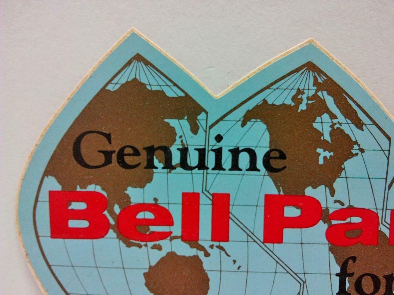 Vintage 80’s Sticker Bell Parts For Your Safety World Map Airlines F/S (A772)