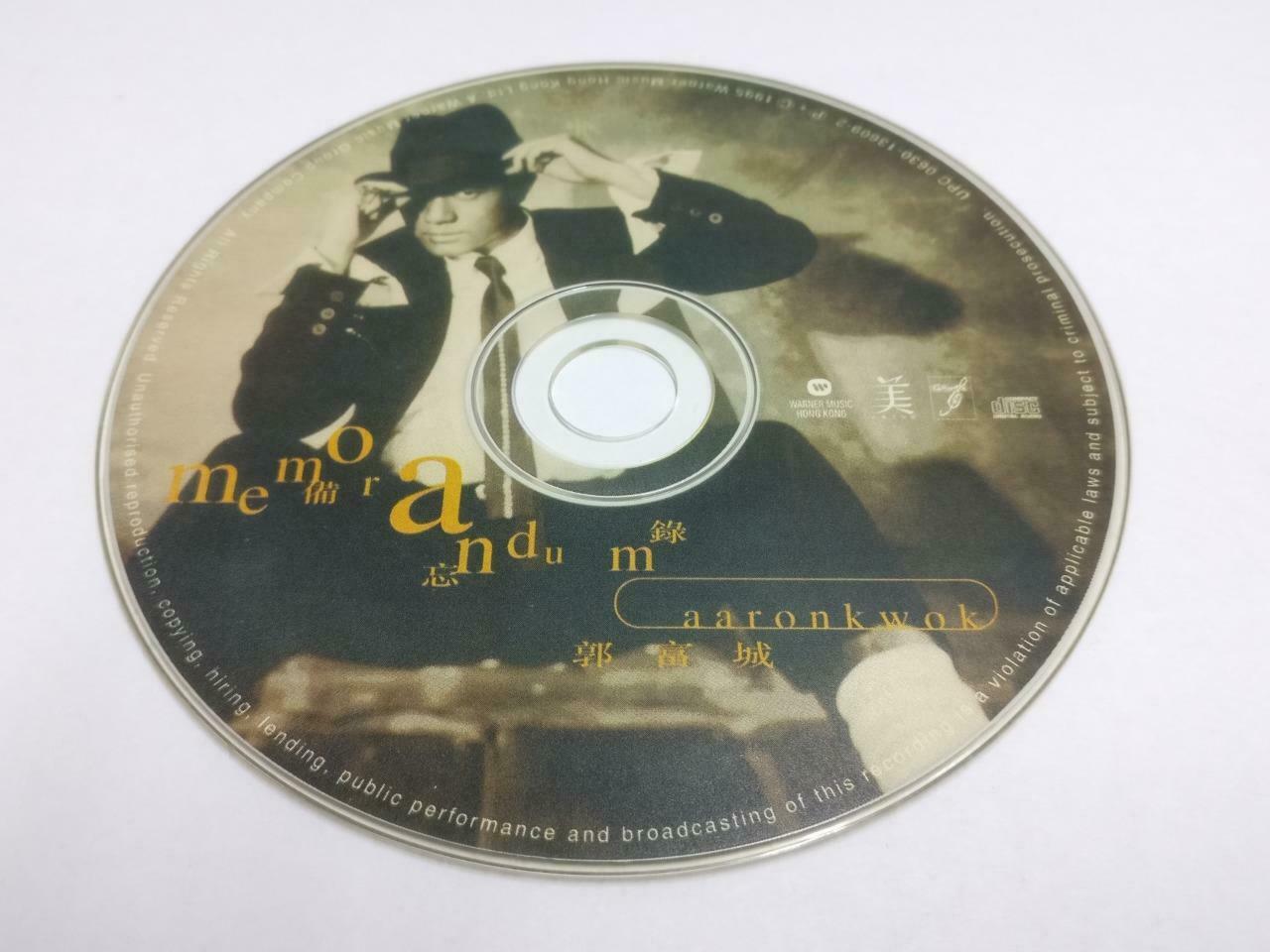 Hong Kong Aaron Kwok 郭富城 备忘录 Memorandum 1995 Chinese CD (CDS049)