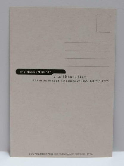 LUCKYPIGEON888 The Heeren Men Crew Cut Hairstyles Singapore Ad Postcard (E0301)