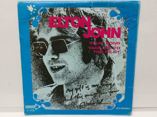 Elton John Your Song Take Me To The Pilot MCA Rare Singapore 7" EP EP067