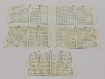 Vintage Rolex 1999 To 2004 Calendar Card x5 F/S (A2419)
