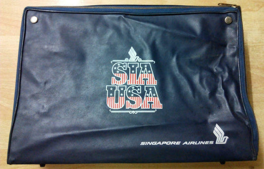 Mega Rare Vintage Singapore Airlines SIA USA Foldable Travel Briefcase Bag A716