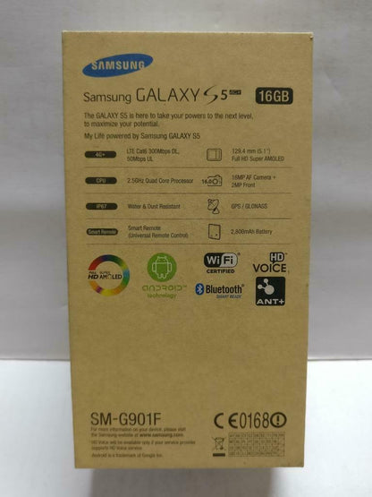 Samsung Galaxy S5 4G+ 16GB With Earpiece Brown Empty Box Only No Phone (BX071)