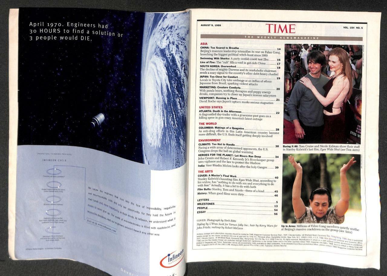 Singapore TIME Magazine Tom Cruise Nicole Kidman Eyes Wide Shut Movie 1999 M013