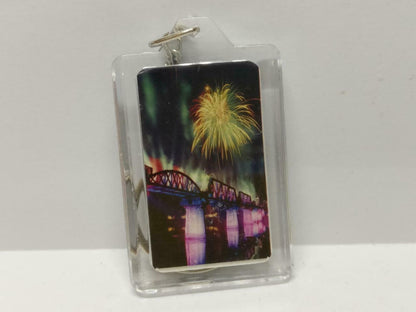 LP888 Vintage Thailand The Death Railway Train Fireworks Keychain Keyring F/S (B805)