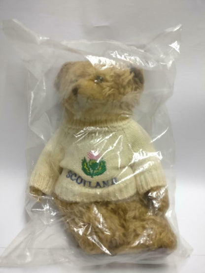 Scotland Knitted Sweater Brown Teddy Bear Souvenir 8" Plush Toy F/S (PTY026)