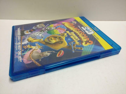 Blu-Ray 3D Movie Dreamworks Madagascar 3 2012 2x Disc No Booklet (GA386)