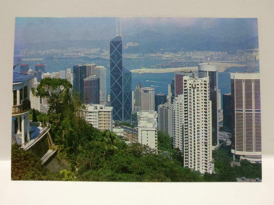 Vintage Hong Kong Bank Of China Tall Buildings Skyscraper Seaview Postcard P843