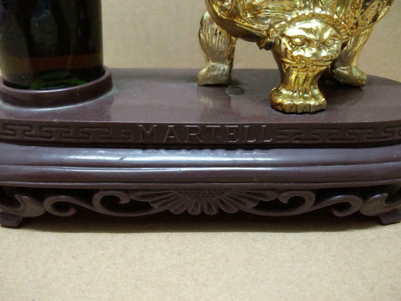 Rare Vintage Martell V.S.O.P Cognac Bottle & Chinese Dragon Stand No Box (A1392)
