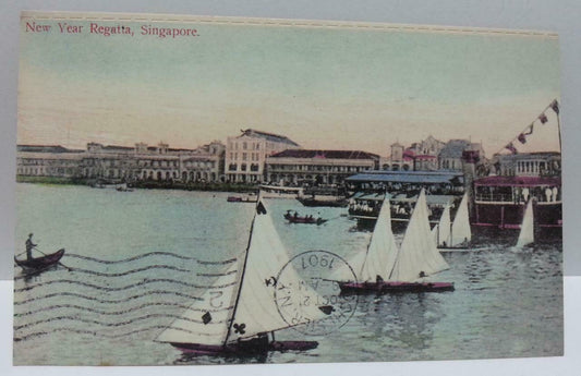 Singapore New Year Regatta Vintage Singapore Postcard Reprint (AC134)