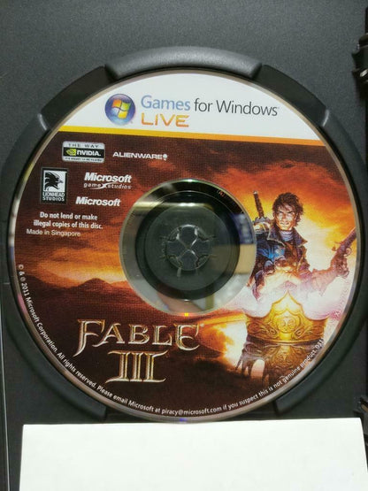 Fable 3 With Booklet 2011 Singapore PC DVD Game (GA319)